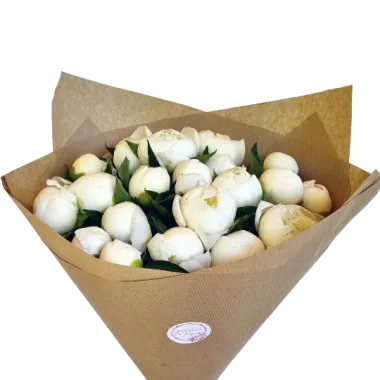 Buchet bujori albi